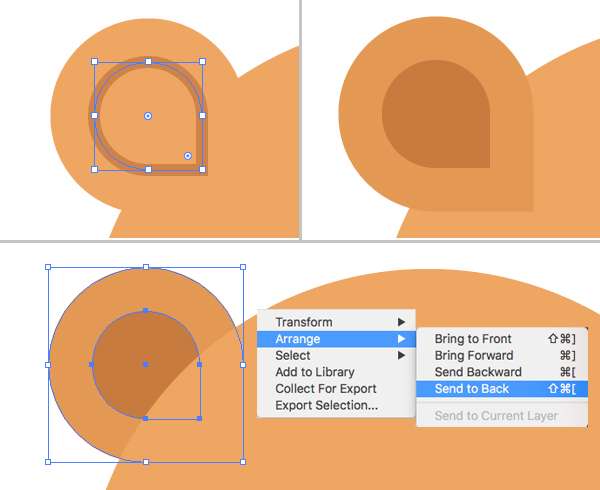 Membuat Icon Flat Design Character Beruang tahap 04