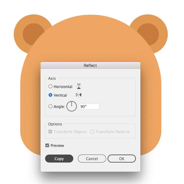 Membuat Icon Flat Design Character Beruang tahap 05