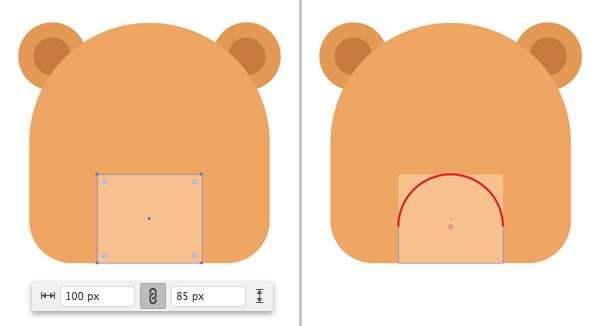 Membuat Icon Flat Design Character Beruang tahap 06