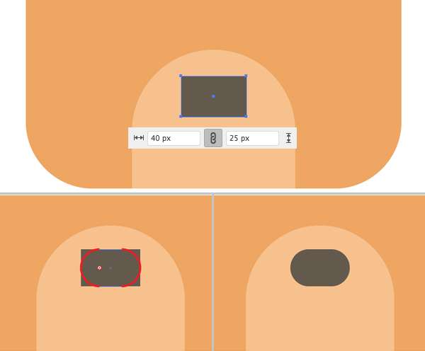 Membuat Icon Flat Design Character Beruang tahap 07