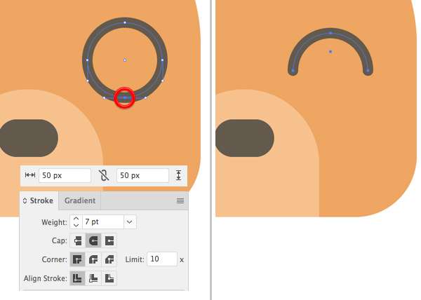 Membuat Icon Flat Design Character Beruang tahap 08