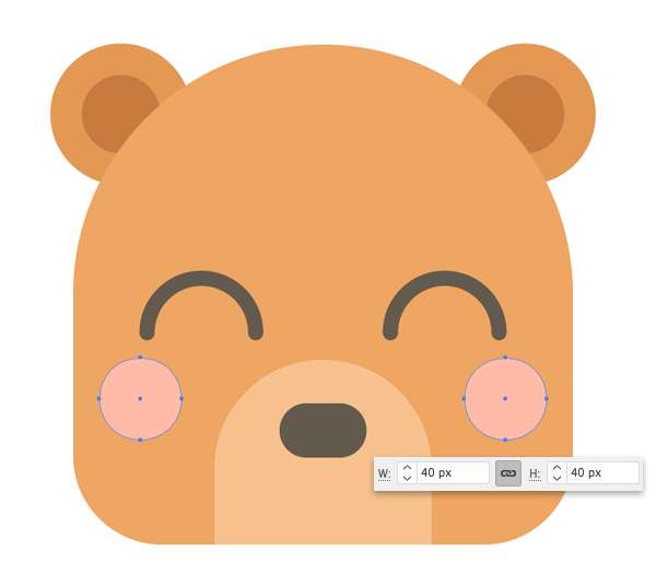 Membuat Icon Flat Design Character Beruang tahap 09