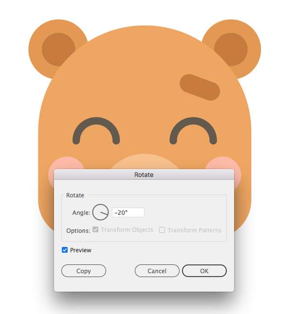 Membuat Icon Flat Design Character Beruang tahap 12