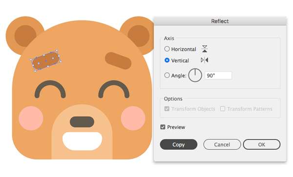 Membuat Icon Flat Design Character Beruang tahap 13