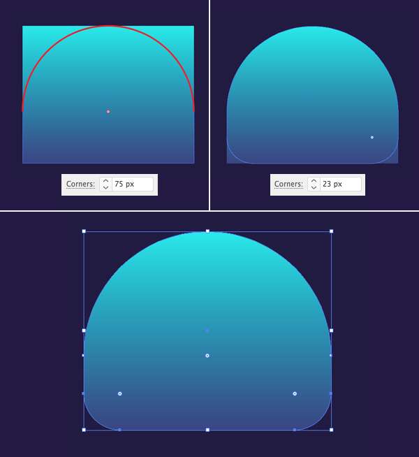 Tutorial "Flat Design" Glowing Jellyfish Illustrator Tutorial Karakter Design Tahap 3-jellyfish