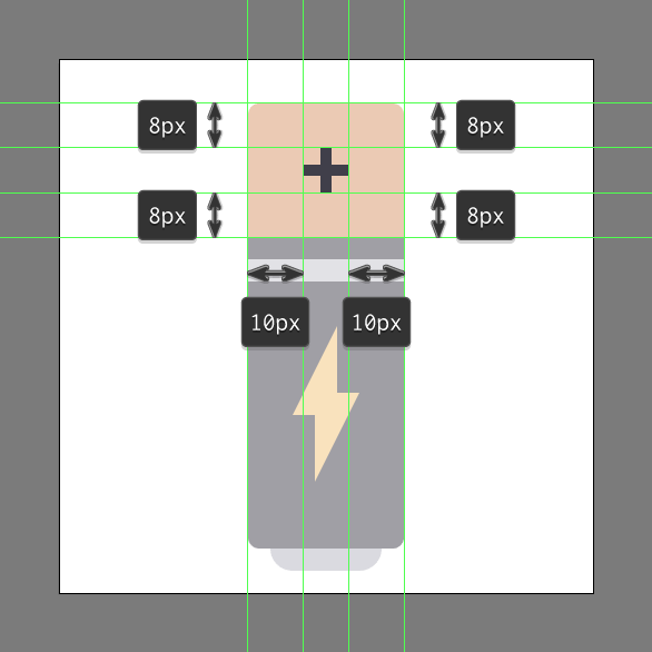 Tutorial Desain Ikon "Flat Design" Battery di Illustrator Tutorial Membuat Ikon Baterai di Adobe Illustrator CC 09