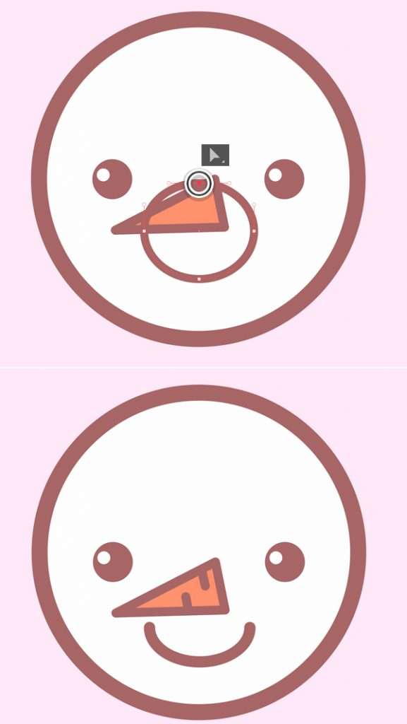 Tutorial Membuat Ikon Karakter Snowman di Adobe Illustrator 07
