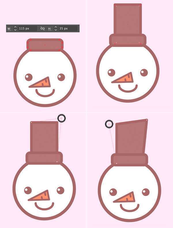 Tutorial Membuat Ikon Karakter Snowman di Adobe Illustrator 08