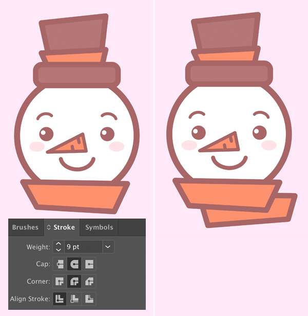 Tutorial Membuat Ikon Karakter Snowman di Adobe Illustrator 11
