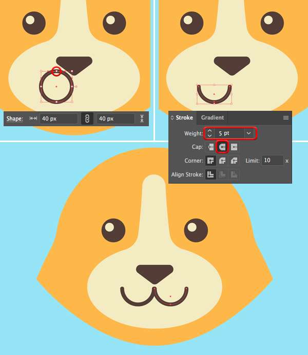 Tutorial Membuat Logo Karakter Serigala di Adobe Illustrator CC 09