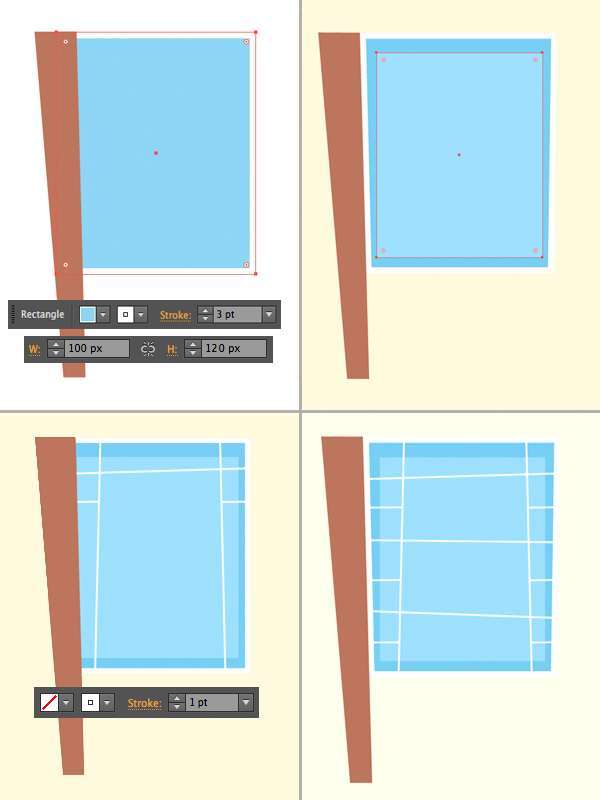 Tutorial Menggambar ilustrasi Vektor Bangunan Flat Design 02