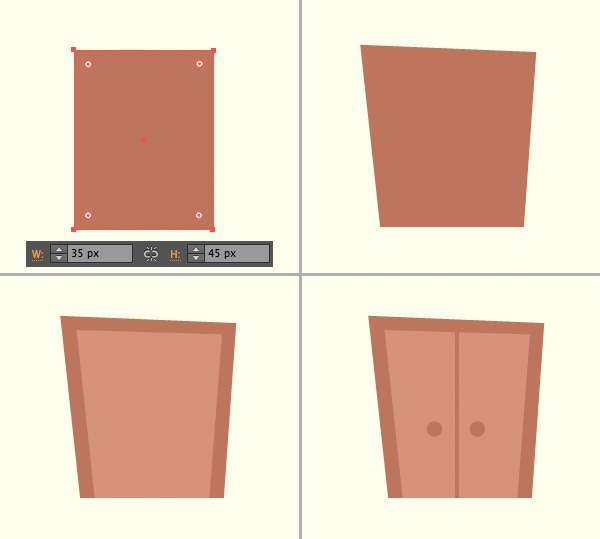 Tutorial Menggambar ilustrasi Vektor Bangunan Flat Design 04