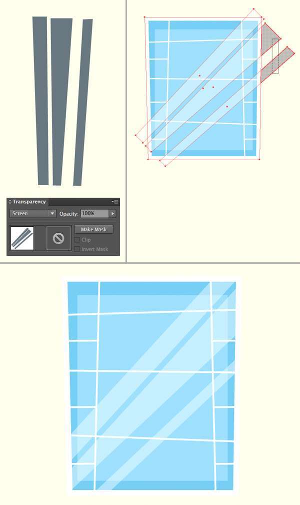 Tutorial Menggambar ilustrasi Vektor Bangunan Flat Design 06