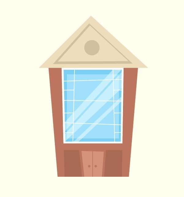 Tutorial Menggambar ilustrasi Vektor Bangunan Flat Design 07