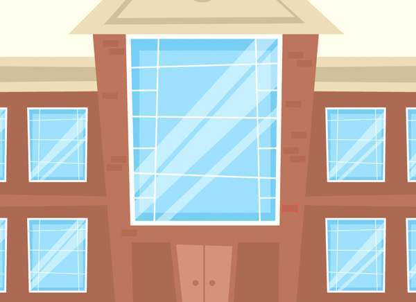 Tutorial Menggambar ilustrasi Vektor Bangunan Flat Design 12