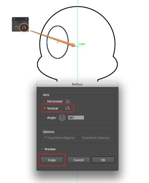 Tutorial Vektor Flat Design Tengkorak di Adobe Illustrator 07