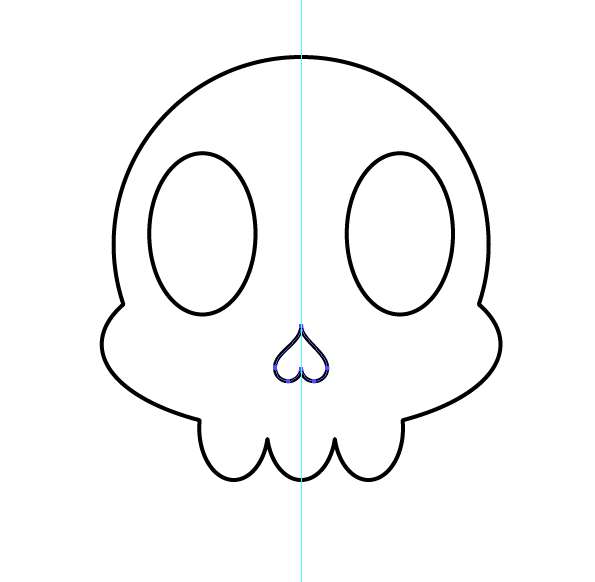 Tutorial Vektor Flat Design Tengkorak di Adobe Illustrator 10
