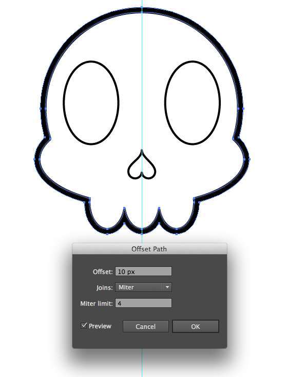 Tutorial Vektor Flat Design Tengkorak di Adobe Illustrator 14