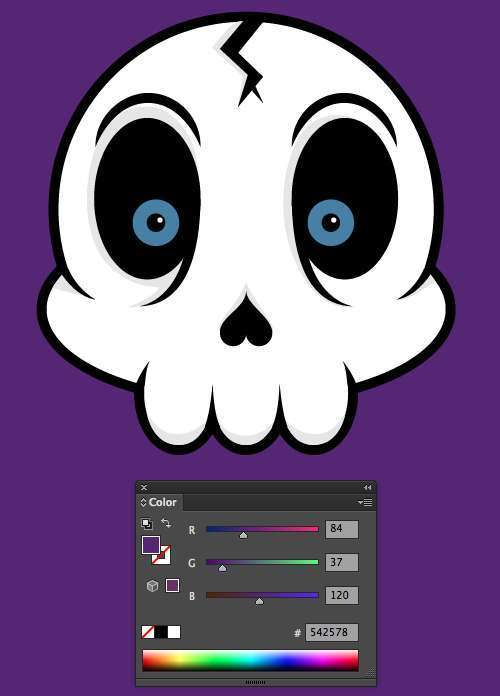 Tutorial Vektor Flat Design Tengkorak di Adobe Illustrator 23