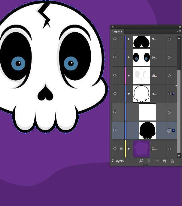Tutorial Vektor Flat Design Tengkorak di Adobe Illustrator 25
