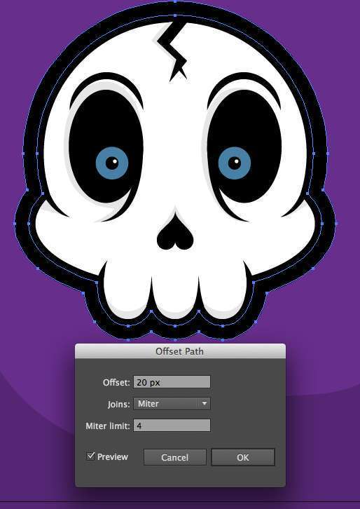 Tutorial Vektor Flat Design Tengkorak di Adobe Illustrator 26