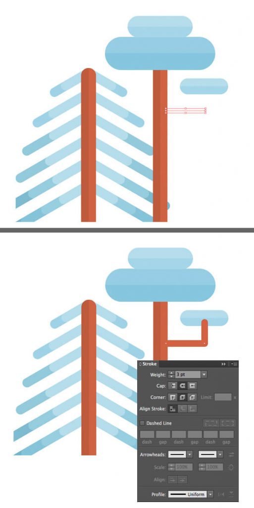 Tutorial Membuat Flat Design Musim Dingin di Adobe Illustrator CC 09