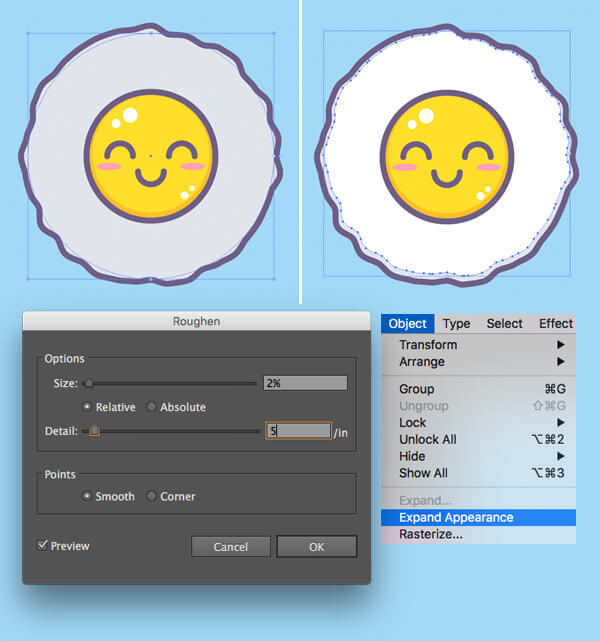 Tutorial Membuat Vektor Telur di Adobe Illustrator CC 05