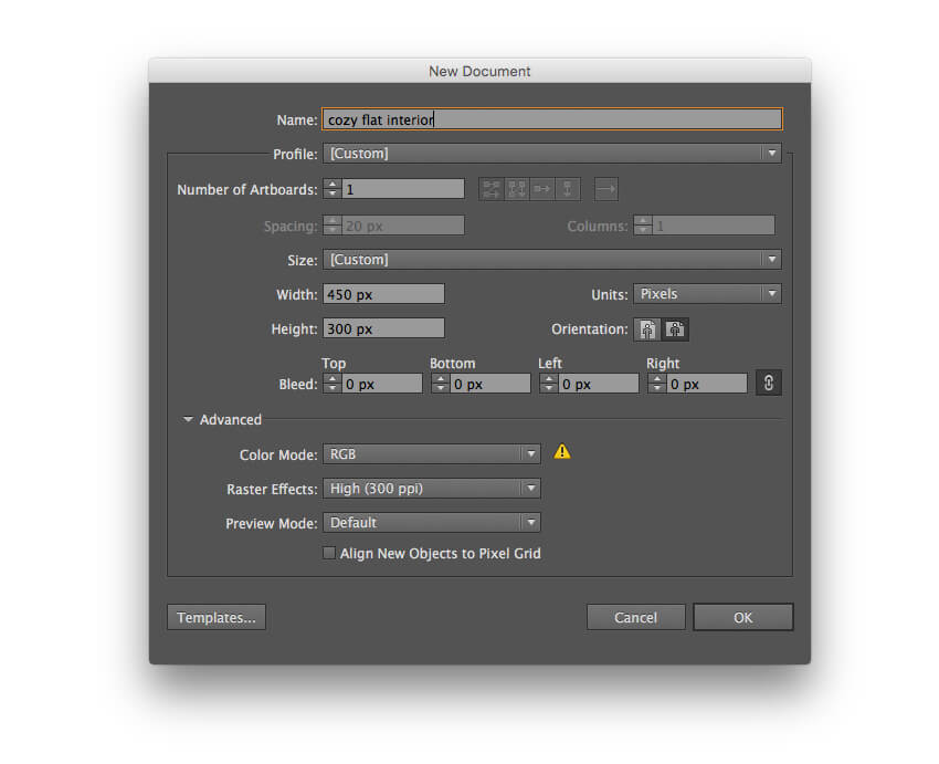 Tutorial Membuat Interior Flat Desain Flat di Adobe Illustrator CC 01