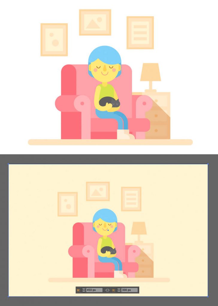 Tutorial Membuat Interior Flat Desain Flat di Adobe Illustrator CC 26